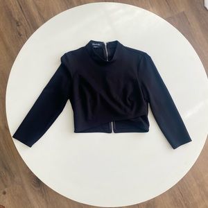 Bebe Mock Neck Crop Top